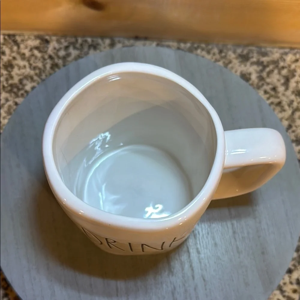 Rae Dunn‎ White Ceramic Mug small crack shown in photos